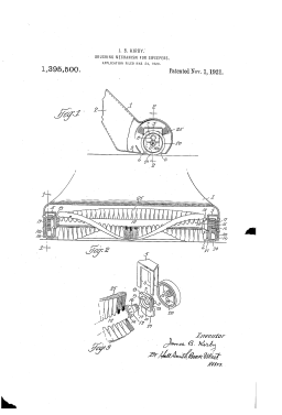US1395500 patent drawing